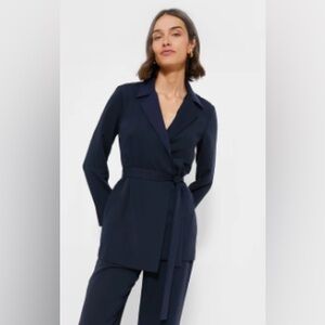 Tuckernuck Women's Navy Octavia Wrap Blazer, Size XL